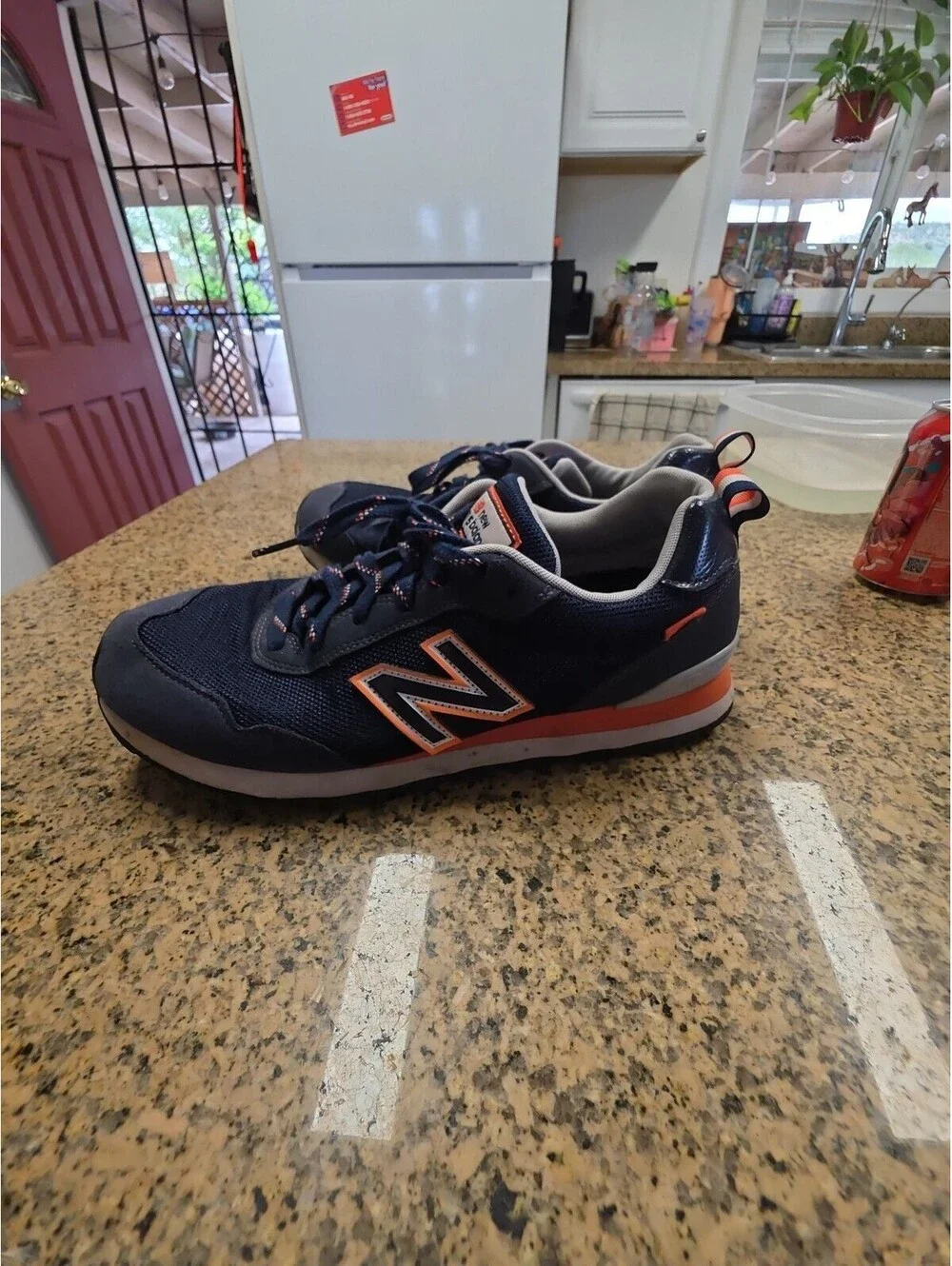 New Balance 515v3 Navy Blue Vibrant Orange Athletic Sneakers